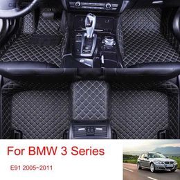 Tapis de sol de voiture personnalisés pour 3 séries E91 Wagon Wagon Estate en cuir Carpets de protection Tapis de protection Tapis étanche Interior Pièces Q231012