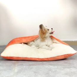 Mats Dog Kennel garde au chaud amovible et lavable toutes les saisons des chiens biterésistants universels en peluche combattant le sac de couchage pour animaux de compagnie