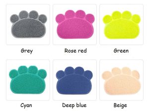 Tapis goutte mignon patte PVC animal de compagnie chien chat tapis d'alimentation Pad plat pour animaux de compagnie bol nourriture eau alimentation napperon chiot lit couverture tapis de Table essuyer nettoyage