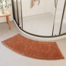 Tapis en forme d'éventail salle de bain salle de douche paillasson tapis de sol Arc tapis de bain antidérapant absorbant toilette baignoire tapis pieds Pad 40X100 cm
