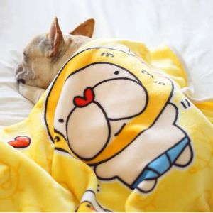 Tapis français bulldog hiver chaud super doux lit couvre-lit lavable mat petit chiens moyen chiens chiot puce