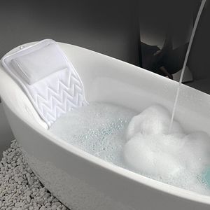 Matten Full Body Bath Pillow, opgewaardeerd niet -slip badkussen voor bad, spa badkuip kussenmatras voor hoofdhals schouder en achter rust