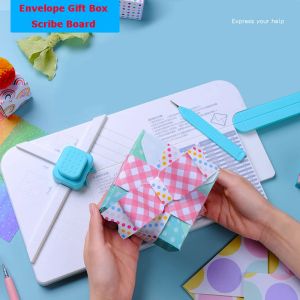 Boîte-cadeau Mats Enveloppe Scribe Board Enveloppe Punch Board DIY Enveloppe Pocket Freed Bomping Board Paper Cutter
