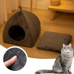 Tapis demi-paquet nid de chat lit pour animaux de compagnie pour un petit chien chats produits pour animaux de compagnie lits accessoires de meubles maison appartement fournitures maison jardin