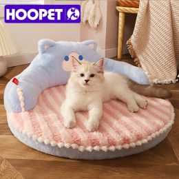 Mats Hoopet Cat Bed Bed Pad Pad Cushion pour petits chiens moyens lits de couchage chats Durable Mat amovible mat