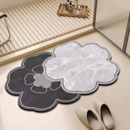Tapis INS fleur tapis de bain antidérapant salle de bain tapis de sol salle de douche entrée paillasson anti-dérapant absorbant tapis toilette repose-pieds