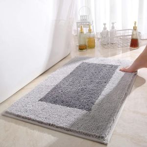 Tapis Inyahome Tapis de Bain de Sol pour Salle de Bain Tapis d'intérieur antidérapant Couverture Lavable en Machine Tapis en Peluche Tapis de Salle de Bain pour Salle de Bain Douche