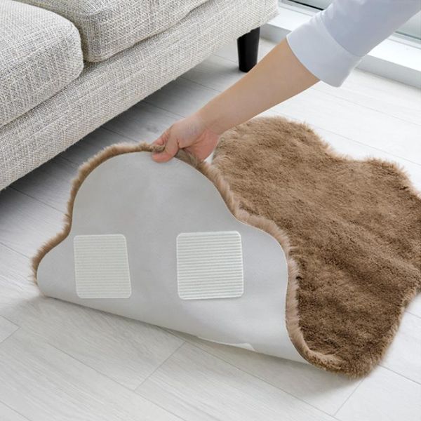Tapis japonais auto-adhésifs pour tapis de sol, réutilisables, autocollants de fixation, tampons antidérapants, pour carrelage et canapé