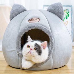 Mats Nouveau confort de sommeil profond dans le lit de chat d'hiver Little Mat Panier pour les produits de la maison de chat