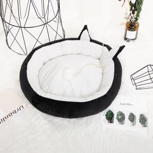 Matten nieuwe vier seizoenen universele ronde vilt katten nest warm niet slip kattenbed huisdier levert Japanse stijl kattenkussen kattenbed