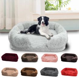 Alfombrillas nuevas cama de perro grande cama peluche mascota almohadilla invernal en espesas cama para dormir sofá conmo
