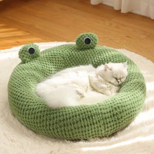 Mats New Pet Cat Bed Little Frog Series 2in1 Pet House Pet Sleeping Bag Cat Nest Dog Nest