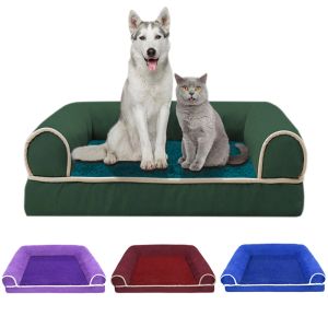 Matten Nieuwe Pet Dog Sofa Soft Sponge Mat Kennel Square Kenel diepe slaap Ademende deken Pet Pet Bed voor kleine middelgrote honden huisdierbenodigdheden
