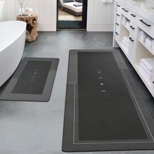 Tapis de bain antidérapants, résistants à l'huile, pour cuisine, super absorbants, modernes, en peau de Napa, pour salle de bain, maison, baignoire, chambre à coucher, paillassons d'entrée