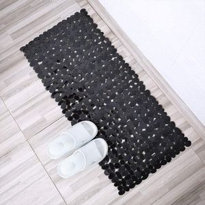 matten antislip badkuip douchematten kiezelvorm machinewasbaar badmat met afvoergaten zuignappen voor badkamer zwart