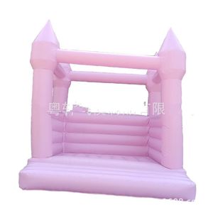 Matten Outdoor kleurrijke macaron bounce house opblaasbaar springt bruiloft springkasteel kasteel witte bruiloft uitsmijter met ventilator te koop 772 e3