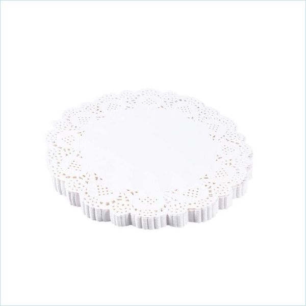 Tapis de tapis 140 pcs 8,5 pouces dentelle ronde napperons en papier décoratif napperons pour gâteaux desserts cuits au four affichage de friandises livraison directe 2021 H Dhl4S