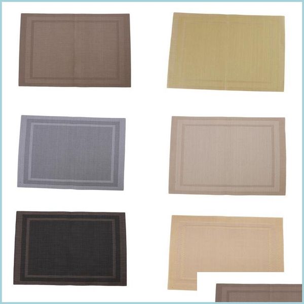 Alfombrillas, 1 pieza, mantel individual de Pvc a la moda, alfombrilla para mesa de comedor, almohadilla para cuenco de disco, posavasos, tela impermeable, antideslizante, entrega 2021 para el hogar G Dhoyq