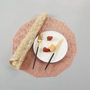 Tapis de Table ronds creux en PVC, de Style nordique créatif, pour bols, tasses, sous-verres, napperons résistants à la chaleur pour Table à manger, 2021