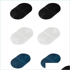 Tapis Pads 2pcs Pliable TPR Tapis de séchage pour évier de cuisine Protection Table Vaisselle Drain Home Proof Cup Drop Livraison 2021 Jardin Dhhvl