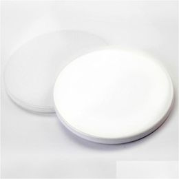 Mats Pads 9 cm Sublimación en blanco Posavasos de cerámica Posavasos blancos Transferencia de calor Impresión Taza personalizada Mat Pad Thermal LX4217 Drop Deliv DHBYG