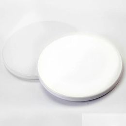 Tapis de tapis 9cm Sublimation Blank Céramique Coaster Blanc Coasters Transfert de chaleur Impression personnalisée Cup Mat Pad Thermique Drop Livraison Hom Dhzwe