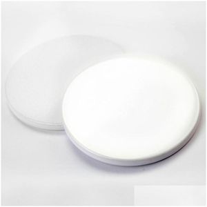 Matten Pads 9 Cm Sublimatie Lege Keramische Onderzetter Witte Onderzetters Warmte-overdracht Afdrukken Aangepaste Cup Mat Pad Thermisch Lx4217 Drop Deliv Dhwde