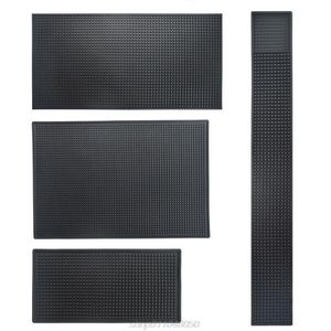 Matten Pads Zwart Bar Mat Rubber Service Spill Runner Glas Lekbak Beer Drink Rail M10 21 Dropship