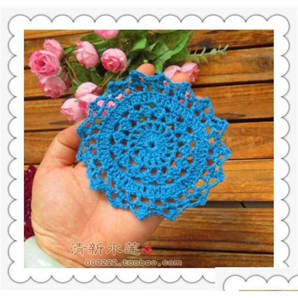 Mats Pads Cloghet Tela Doilies Placemat Vajilla para decoración del hogar Fieltro 30 Pic Lote 11 cm Almohadilla redonda Coaster Titular de la taza de té Dro Dhhis