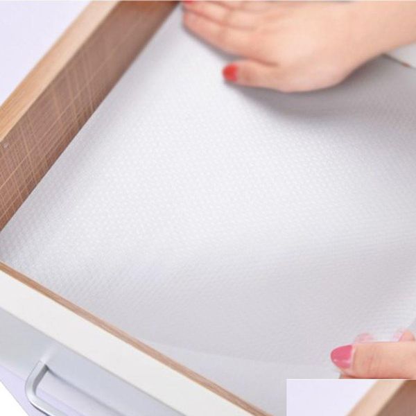 Mats Pads Der Pad Papier 45X120Cm Épaissir Transparent Cuisine Insation Imperméable À L'huile Preuve Table Tapis Humidité Maison Garde-robe Drop D Dhrcc