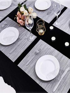 Mats Pads EST Placemats Grey Place Wipableable Table Facile à nettoyer Ensemble de table de 6 pour Dining Kitchen Restaurant 1848360