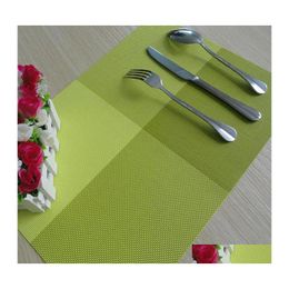 Matten kussens mode pvc tafel mat vierkante placemat niet -slip kom inzet warmte kussen antiscalding cup houder keuken accessoire tool vt03 dhpun