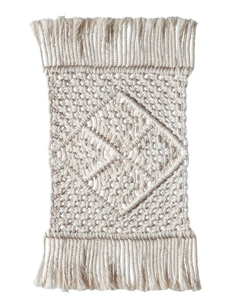 Tapis Coussinets Gland Naturel Napperon Coton Crochet Bohème Pour El Restaurant Décoration Beau