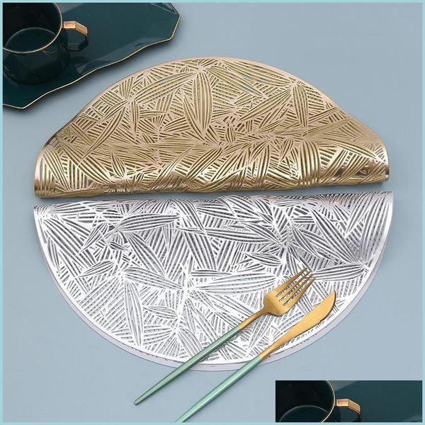 Mats Pads Round Hollow Placemat Restaurante PVC Decoración Comida Mat Romántico Anti-Comedor Mesa Línea Hogar Navidad Deco Drop Entregar Dho5L