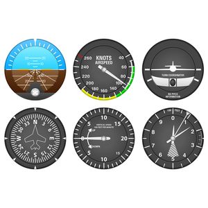 Mats Pads Ensemble de 6 sous-verres d'instruments d'avion Instruments de vol modernes Cocktail Coaster Navigator Home Bar Decor Pilot Gift 230627