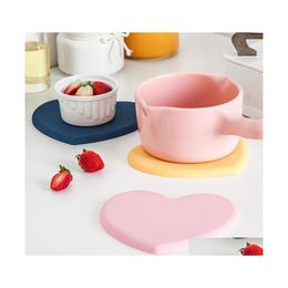 Matten pads Sile Pot Holder Insation Pad Desktop Decoratie Accessoires Keukenbenodigdheden Herhoiklier Hartgevoelige antiscalding druppel Dhlyu