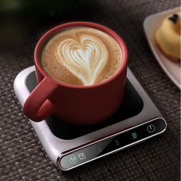 Tapis chauffants intelligents pour tasses de café, tapis chauffant avec 3 températures pour boissons électriques, tapis de bureau pour la maison et le bureau