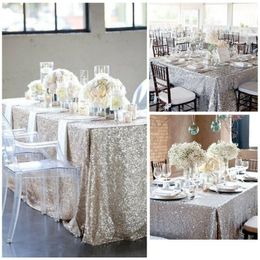 Mats Pads Table à paillettes scintillantes Couvre-nappe rectangle pour la décoration de mariage 162p