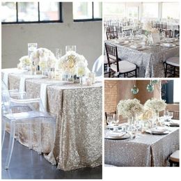 Mats Pads Table à paillettes scintillantes Couvre-nappe rectangle pour décoration de mariage 235h