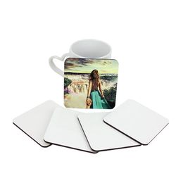 Tapis Tapis Sublimation Blanc Tasse En Bois Tapis Carré Transfert De Chaleur Bricolage Dessous De Verre Maison Bureau Décoration Cadeau Fournitures 10 Cm Drop Delive Dhmzi