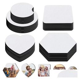 Matten Pads Sublimatie Blanks Coaster Diy Auto Bekerhouder Lege Pad Mat Voor Geschenken Ambachten Afdrukbare Warmtepers Producten Rra Drop Deli Dh8Kf