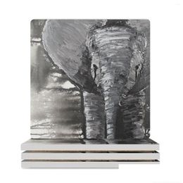 Tapis Pads Table Dark Elephant Sous-verres en céramique Place Tasse à café Stand Thé de Noël Animal Drop Livraison Maison Jardin Cuisine Salle à manger B Ot1Mh