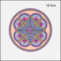 Matten Pads Verdickte Sile Wärme Insation Pad Retro Blumenmuster Runde Hochtemperaturbeständige Haushalt Anti-Verbrühungen Xh8Z Drop D Dhrn6