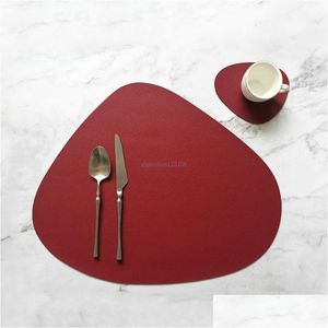 Matten pads waterdichte placemats home eettafel onderzetter set niet -slip wasbare matten drop levering tuin keuken bar decoratie acce dhmp3