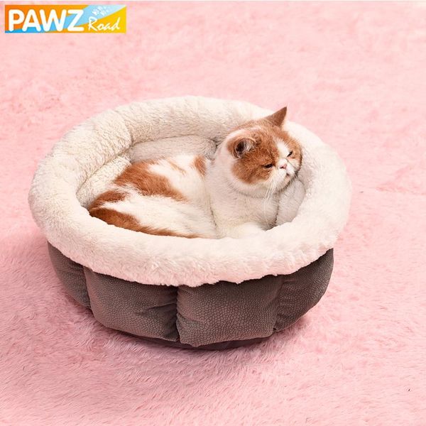 Mats PAWZRoad Cama para Gatos, Perrera para Mascotas de Color Puro súper Suave, 4 Colores, Cama para Perros Blanca de Felpa Corta de Buena Calidad, Perrera cálida para Dormir para Cachorros