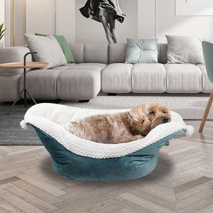 Matten Pet Bed Cat Buil Hond Kennel Plush Round Diep Sleep Bed Warming met verwijderbare pad Pet Kengel verwijderbare en wasbare ritssluiting