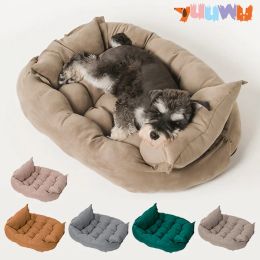Matten huisdierbed voor honden multifunctioneel vouwen vierkante kussendieren sofa nest puppy bed voor katten kunnen worden vervormd multifunctioneel kennelbed