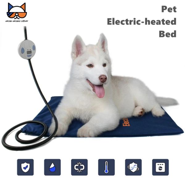 Mats Pet Electric Warling Pad, temperatura ajustable de temperatura impermeable cama de calentamiento de calentamiento para gato de perro pequeño animal pequeño winnter usado