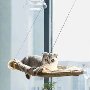 Mats Cama colgante de mascotas Ventana de gato hamaca soleada cómoda asiento de asiento gato nesk rodamiento 18 kg para accesorios de gatitos caseros