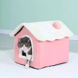 Mats Litter pour animaux de compagnie peut être démonté et lavé de type maison litière chat chat litière de chien fermé maison